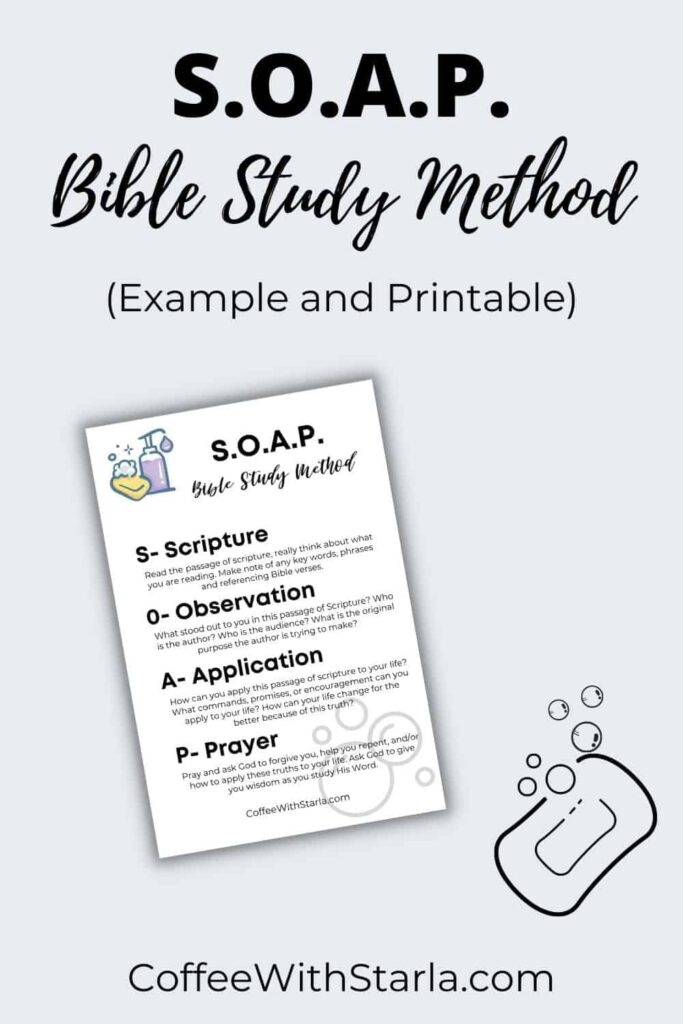 SOAP bible study method printable