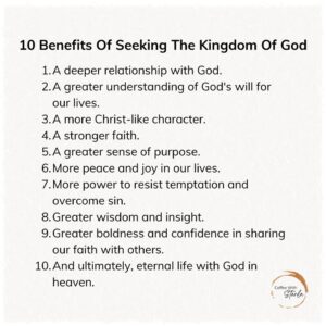 10 Benefits Of Seeking The Kingdom Of God - Coffee With Starla