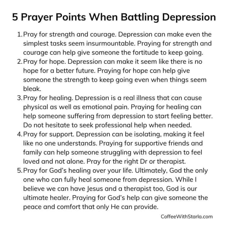 10 Prayers For The Suicidal + Bible Verses - Coffee With Starla