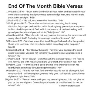 End Of Month Prayer + 45 Prayer Points to Finish Strong - Coffee With ...