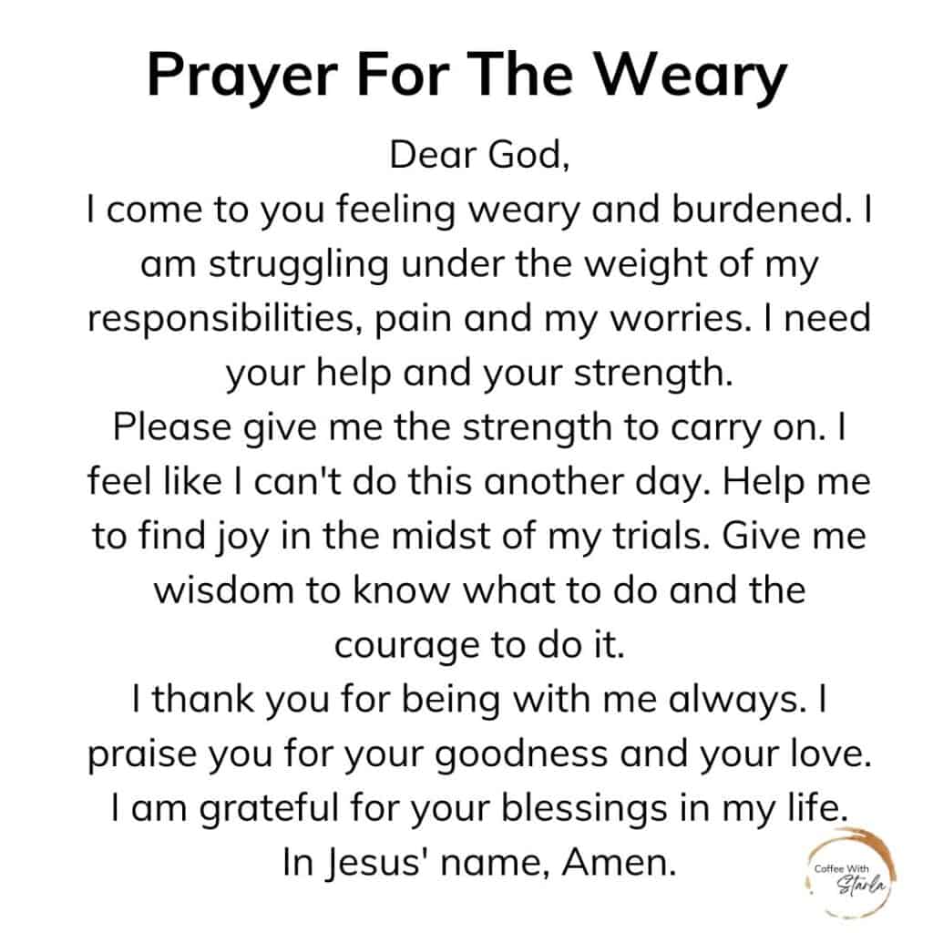prayer for the weary