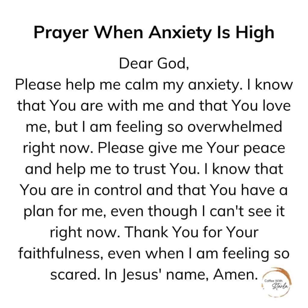 prayer when you feel anxious
