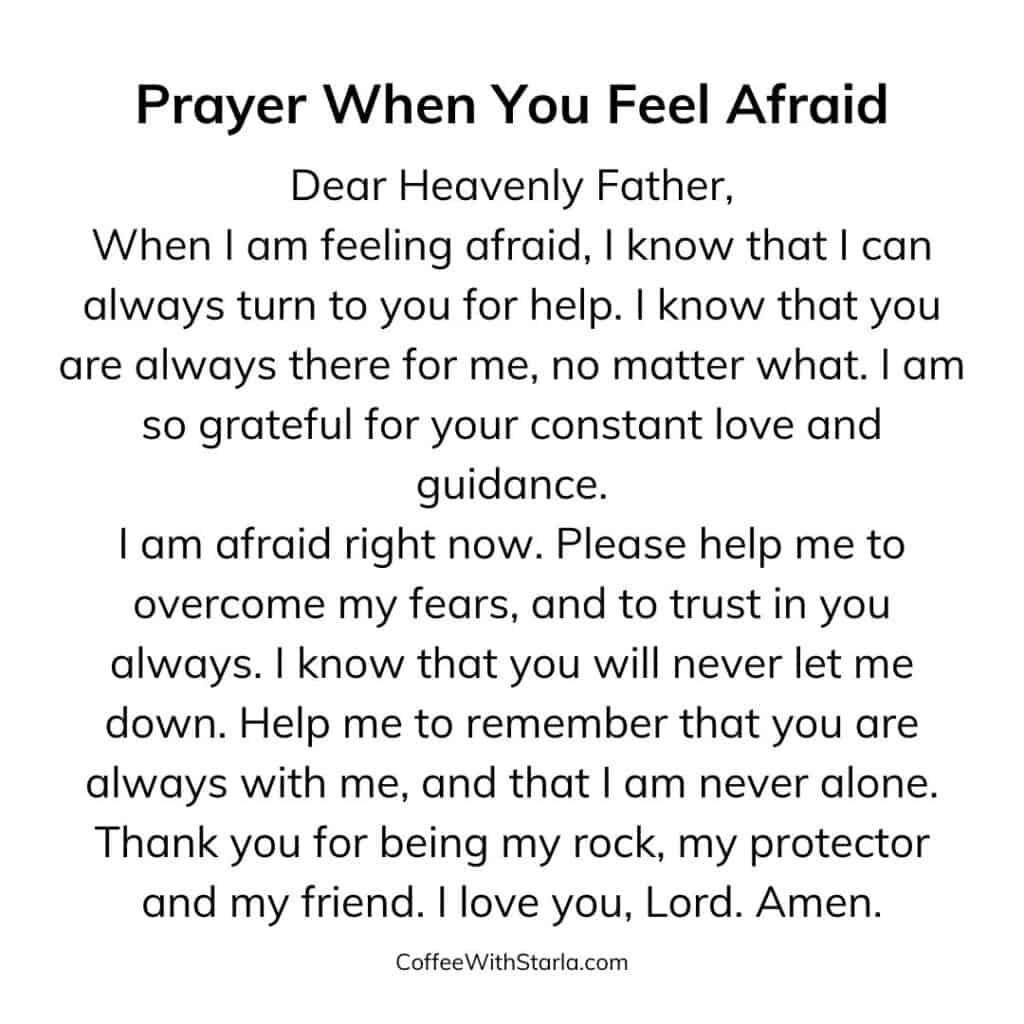 prayer when you feel afraid, Prayers For The Suicidal
