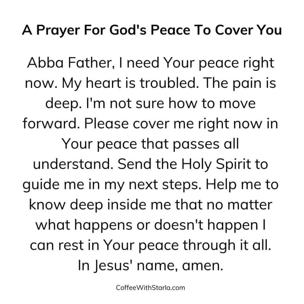prayer for God's peace, Prayers For The Suicidal