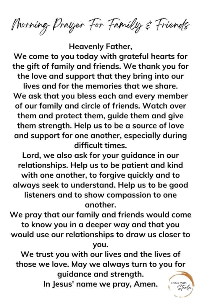 Short morning shop prayer