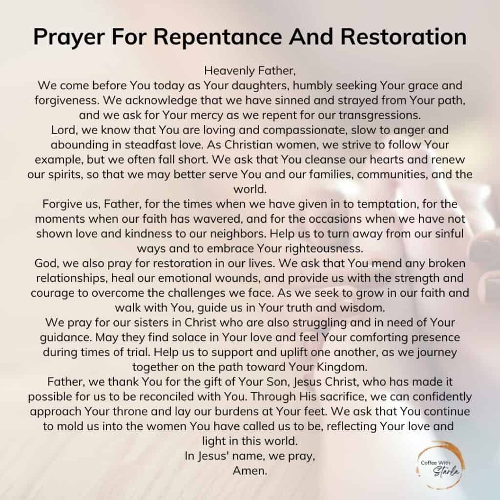 repentance prayer