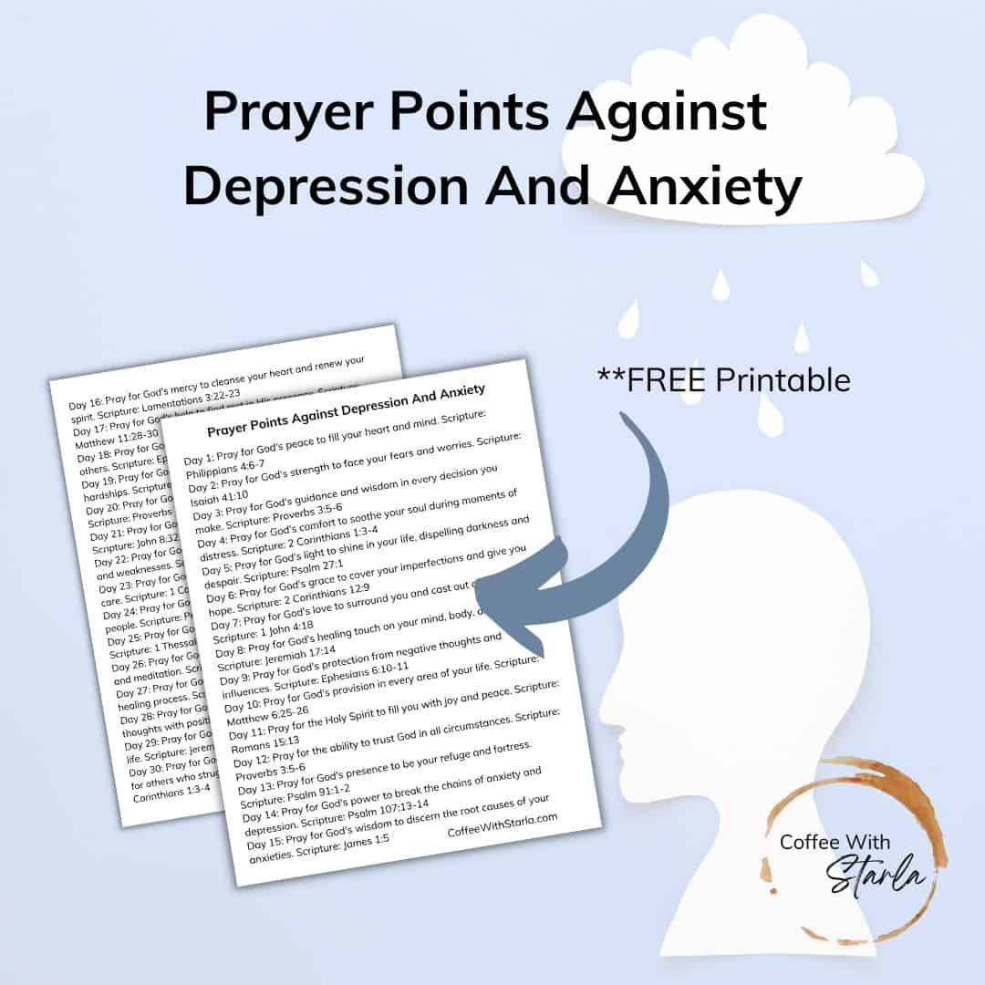 Prayer Points Against Depression And Anxiety - Coffee With Starla