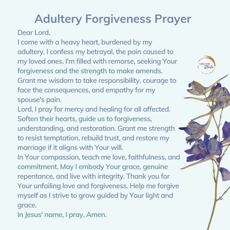 Powerful Adultery Forgiveness Prayer For Both Partners - Coffee With Starla