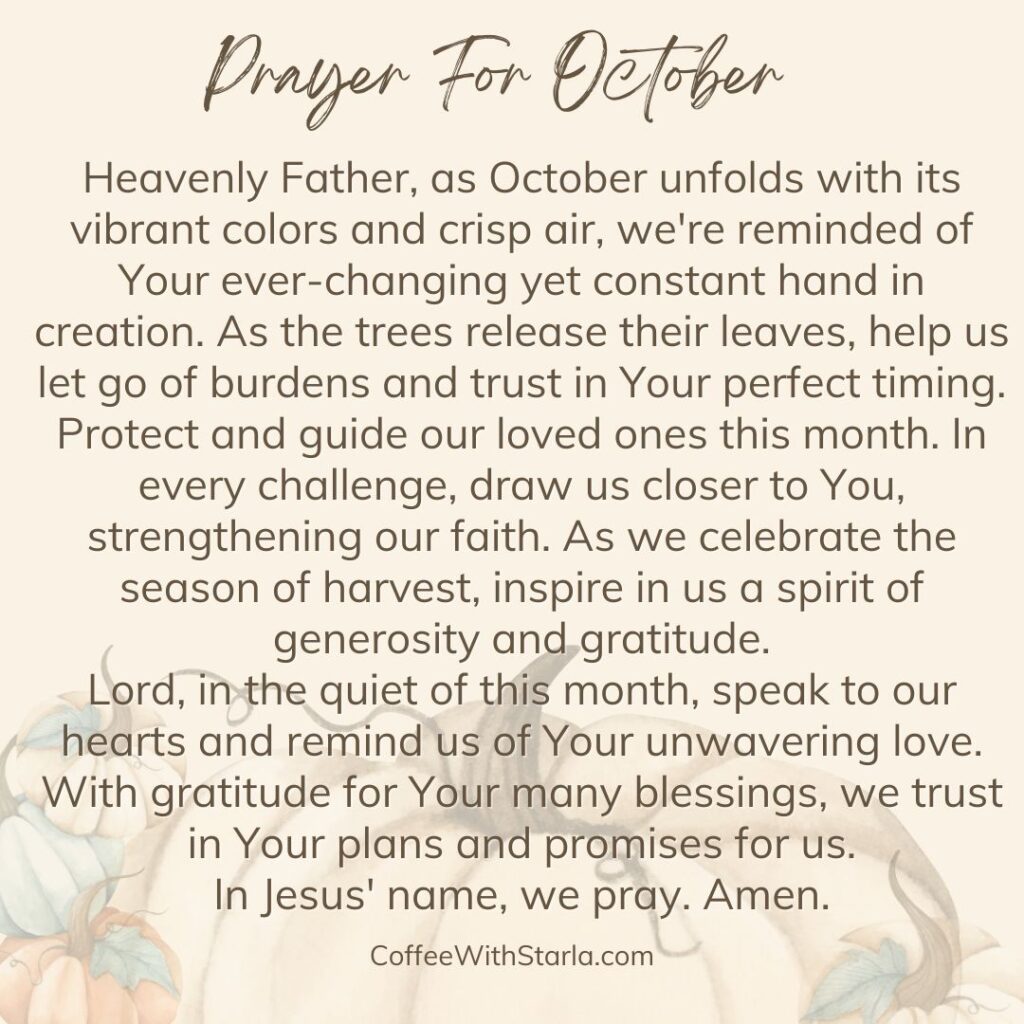 October Prayer Points That Transformed My Month - Coffee With Starla