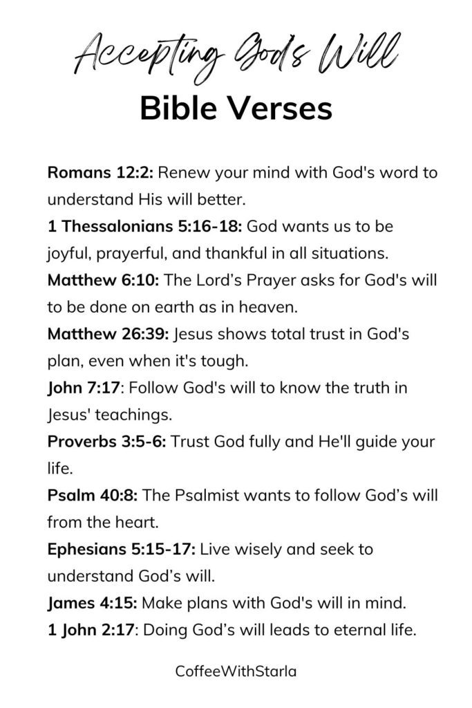 Accepting the Will of God Bible Verses (Plus Prayer Points) - Coffee ...
