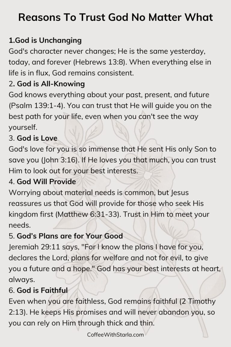 The Guide to Trusting God No Matter What - Coffee With Starla