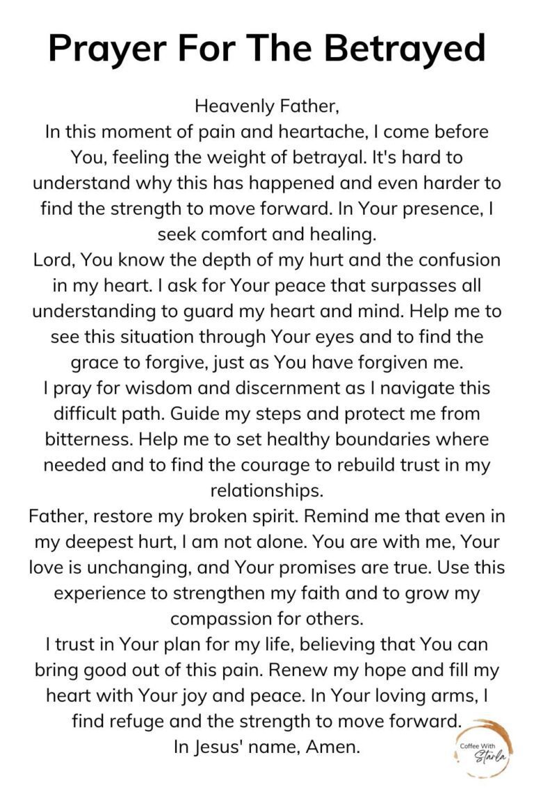 Betrayed? Comforting Bible Verses About Betrayal - Coffee With Starla