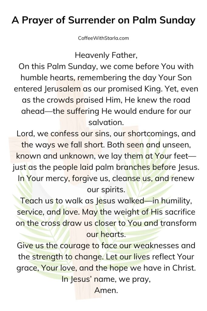palm Sunday prayer